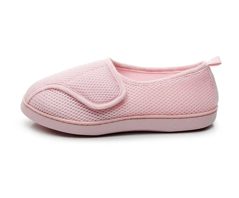 Cena Kobiety buty domu miękka siatka oddychające kapcie w ciąży antypoślizgowe cukrzycowe zapalenie stawów obrzęk kapcie dla przyszłej mamy bardzo szeroki