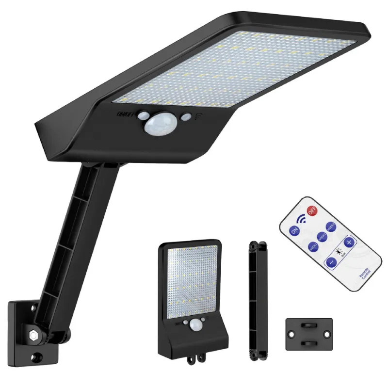 

48 LED Solar Power Street Light Three Modes Outdoor Waterproof Security ing For House Wall Yard Garden#
