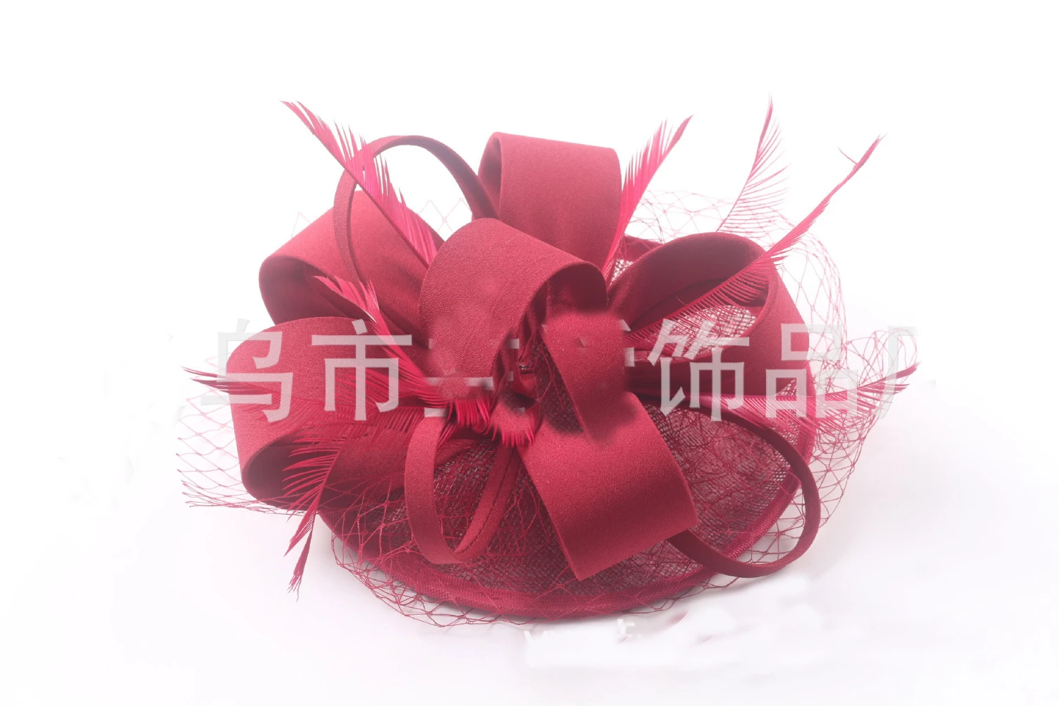 Drak red Mingli Tengda винтажные Свадебные шляпы и вуалетки для невесты Элегантные Свадебные шляпы для женщин Свадебные аксессуары для волос шляпка Mariage - Цвет: Drak red
