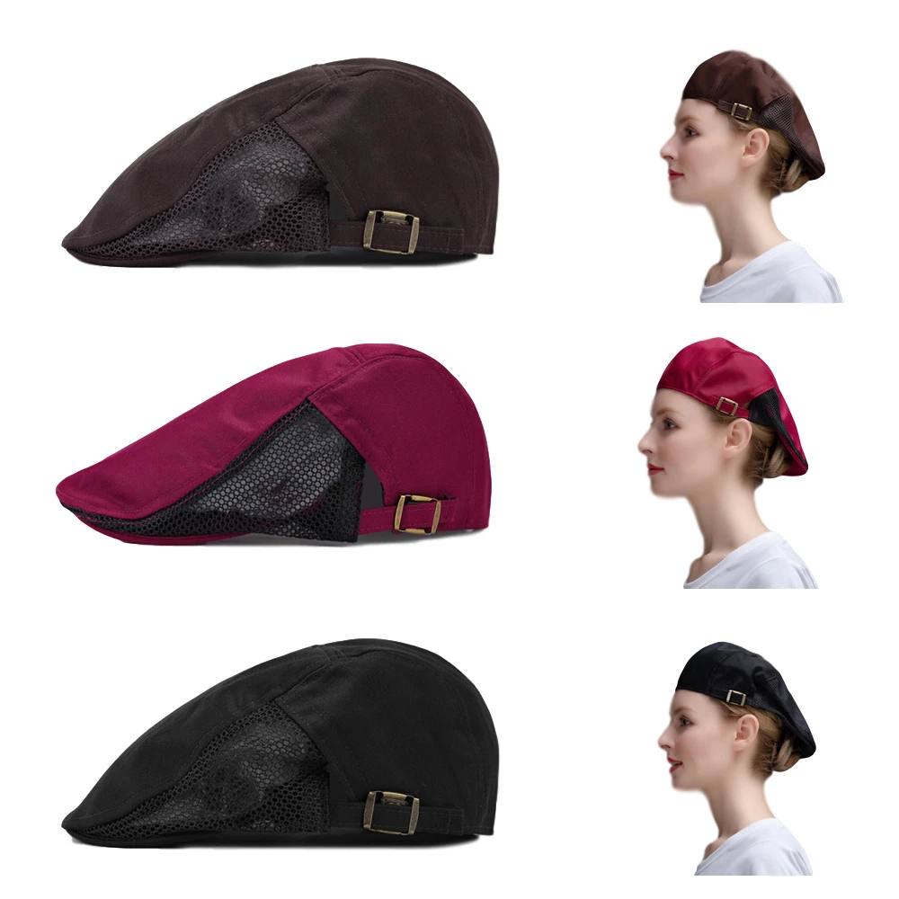 

Adjustable Chef Hat Men Women Kitchen Work Cap Breathable Net Cap Catering Restaurant Baking Cook Coffee Shop Working Hats