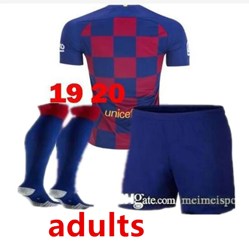 Barcaed Jersey soccer для взрослых комплект F. DE JONG GRIEZMANN MESSI SUAREZ ARTHUR COUTINHO I. RAKITIC футбольная рубашка witth socks - Цвет: shirt1