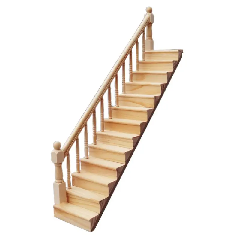 1/12 Scale Dollhouse Miniature Escalier en bois Escalier Maison Bâtiment 
