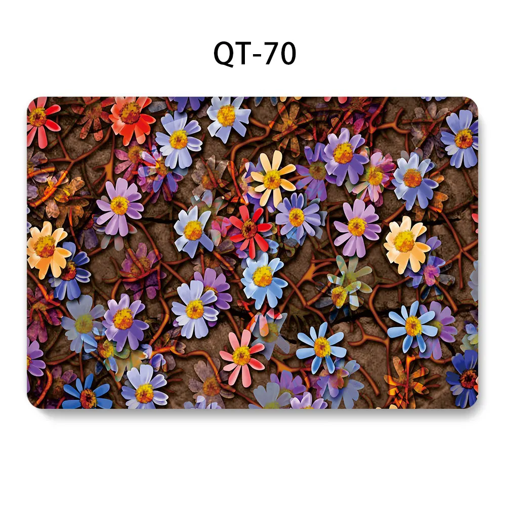 Чехол для ноутбука MacBook Air Pro retina 11 12 13 15 Touch Bar A2159 A1706 для macbook Touch ID Air 13 A1932+ крышка клавиатуры - Цвет: QT-70