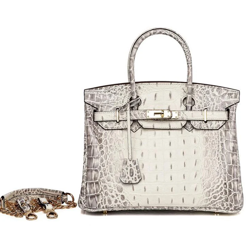 

New High Quality Women Bag Crocodile pattern Women Messenger Bag Big Genuine Leather Fashion 2019 Bag Famous Brand Shoulder Bag