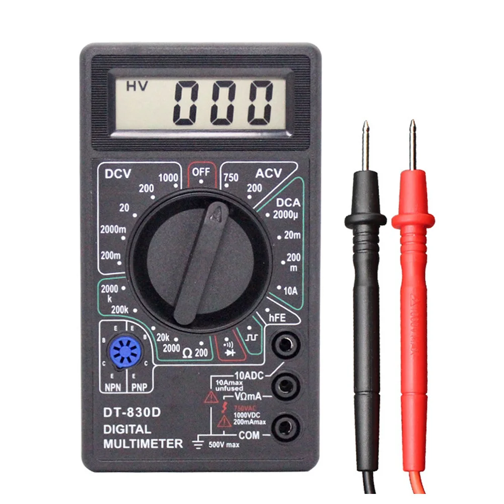 Mini Pocket Digital Multimeter DT830D Maximum LCD Display 1999 AC DC