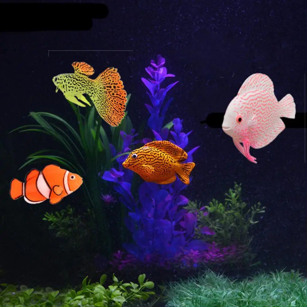 Glow In The Dark Artificial Aquarium Goldfish Ornament Fish Tank Jellyfish For Garden Ornament Fish Tank Decoration fish tank ornaments fish tank decorations aquarium ornaments