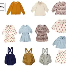 Г. TAO/Новые брендовые осенне-зимние детские платья платье принцессы с длинными рукавами и цветочным принтом для девочек хлопковая одежда принцессы для маленьких детей