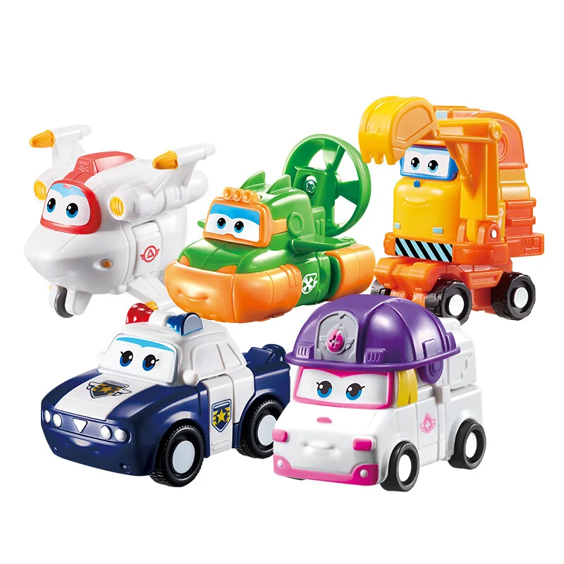 5 шт./компл. модель Super Wings мини игрушка самолет трансформер робот фигурки