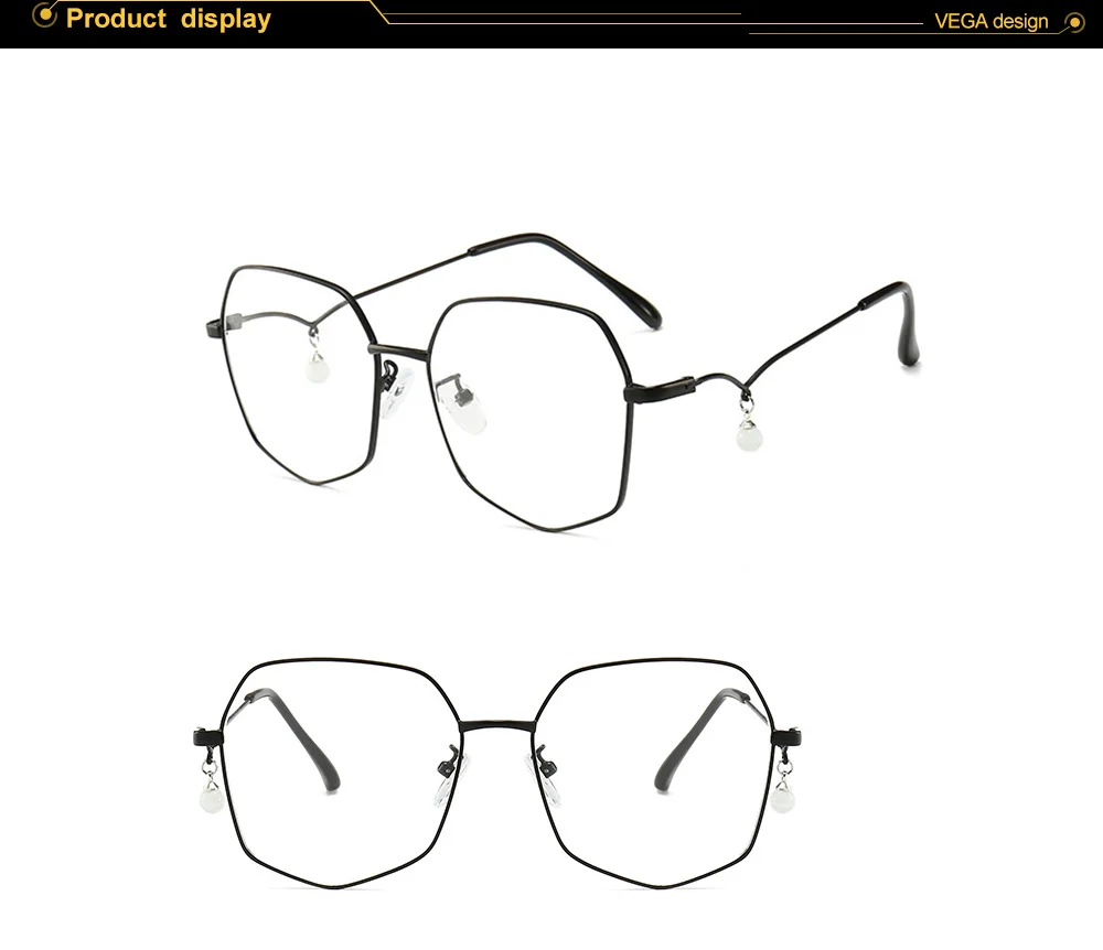 VEGA Eyewear Pearl Hexagon Glasses Frames for Women Vintage Luxury Designer Eyeglass Frame Latest Spectacle Frames Female VG252 (4)