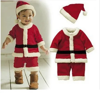 Для девочек Рождественские костюмы для детских игр Санта Клаус костюмы для мальчиков, костюм для выступления для маленьких девочек Одежда для младенцев, мальчиков, одежда