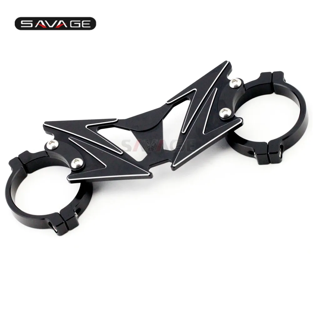Черный Баланс шок передняя вилка Скоба для KAWASAKI Z250 2013-, Z300 16 17 аксессуары для мотоциклов CNC алюминиевый кронштейн - Цвет: Черный