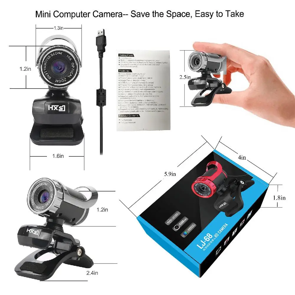 MeterMall веб-камера HD камера угол поворота 360 градусов Встроенный микрофон ноутбук Настольный компьютер аксессуар разрешение 640*480