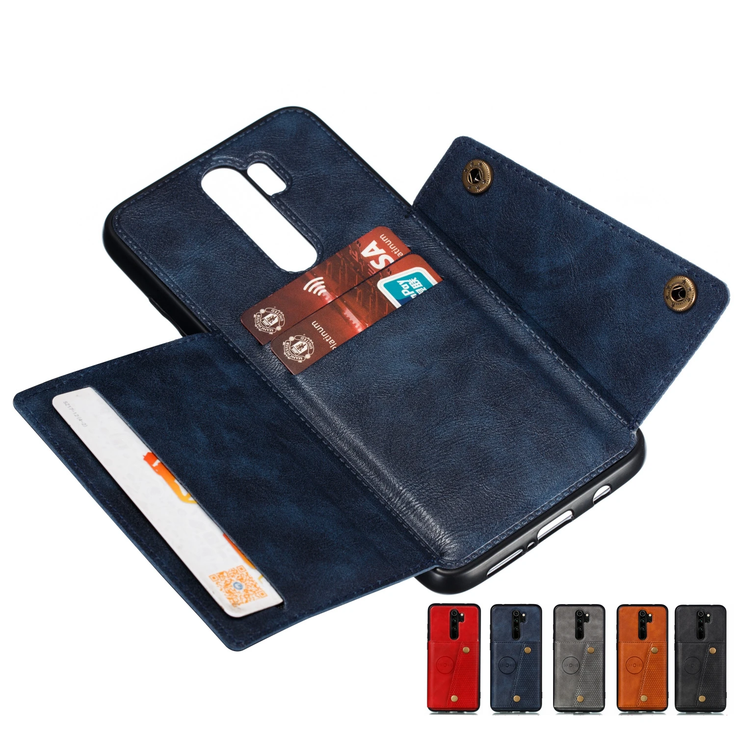 Чехол с откидной подставкой для Xiaomi Redmi 8 8A Note 7 Pro Кожаный противоударный чехол
