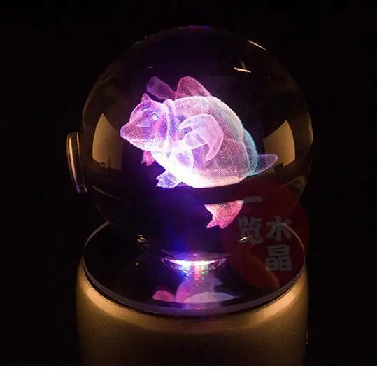 Geng ghost elves диаметр 5 см стеклянный Pokemon Pocket Monster Mewtwo 3D светодиодный ночник настольная лампа Usb СВЕТОДИОДНЫЙ светильник 3d светодиодный светильник - Испускаемый цвет: Diameter 5cm