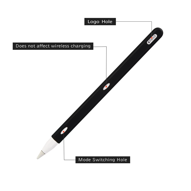 Teyomi For Apple Pencil 2 Case With 2pcs Nib Tip Cover,Soft Silicone Case For Apple Pen 2nd Generation Case For iPad Pencil 2