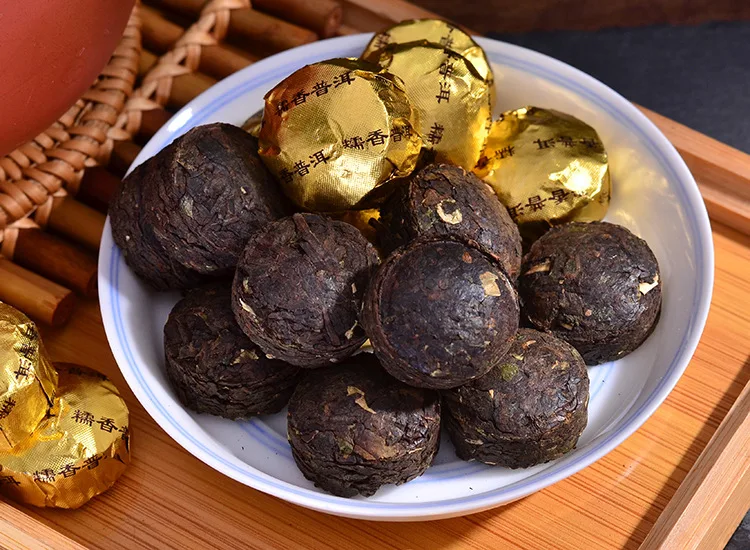 250 г/кор. Китай Юньнань клейкий рис спелый чай пуэр приготовленный чай Пуэр зеленый корм для здоровья похудение