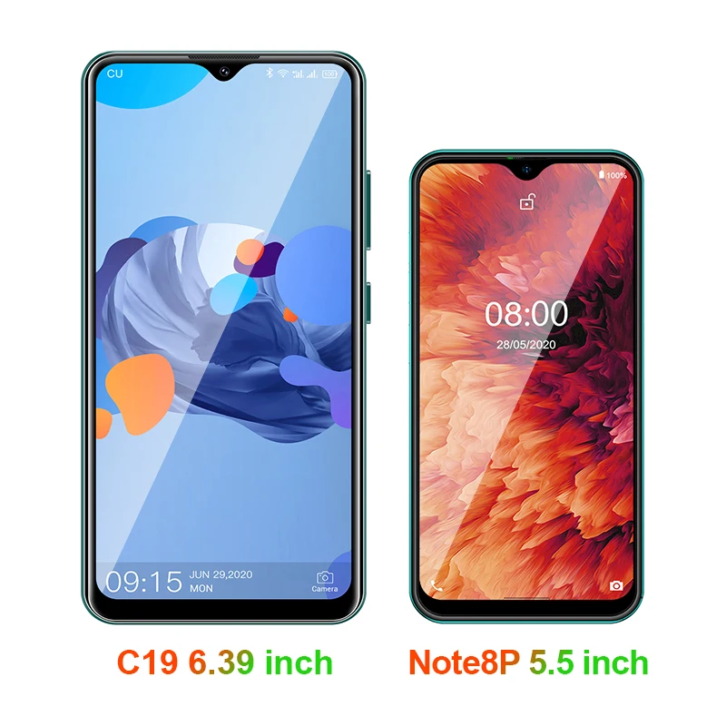 OUKITEL C19 6 49 ''HD + 2 Гб 16 Смартфон MTK6737 Ouad Core Android 10 0 мобильный телефон 4000 мАч TYPE