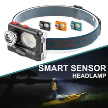 

Portable Headlamp USB Rechargeable Motion Sensor Powerful Headlight Waterproof Headlight for Camping Cycling Fishing