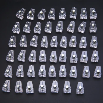

50pcs 5mm Clear Shelf Support Pegs Replaceable Shelf Holder Pins Kitchen Cabinet Pegs Studs with Metal Pin Kitchen Tools
