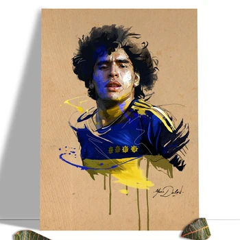 Diego Maradona Football Poster Canvas Comics Printed sports Decoration Painting Home Wall Living Study Room Child Room Bedroom 17