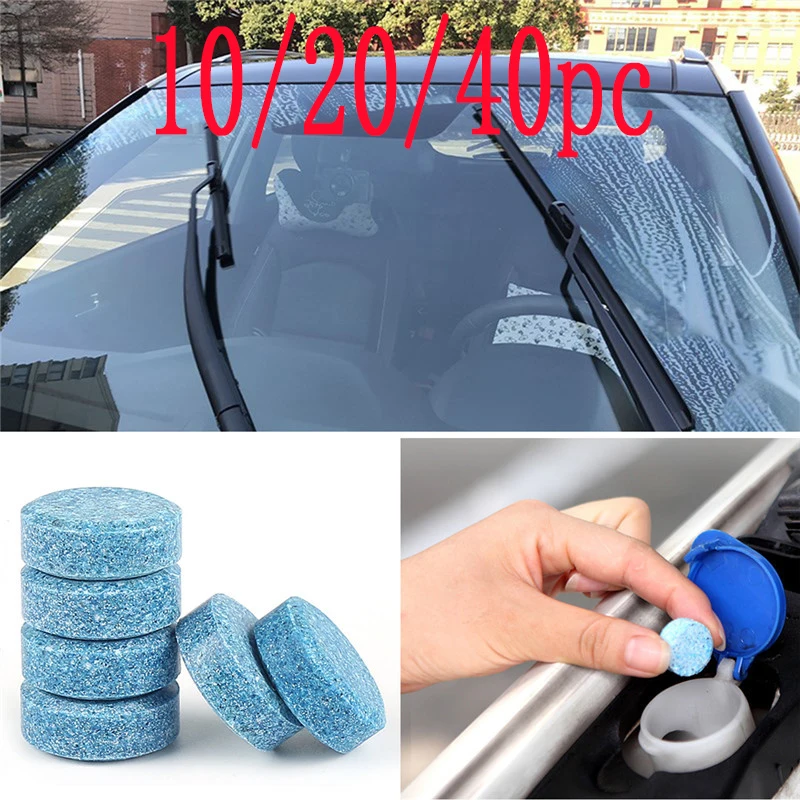 

40pcs(1Pc=4L) Car Windshield Wiper Glass Washer Auto Solid Cleaner Compact Effervescent Tablets Window Repair Car Accessories