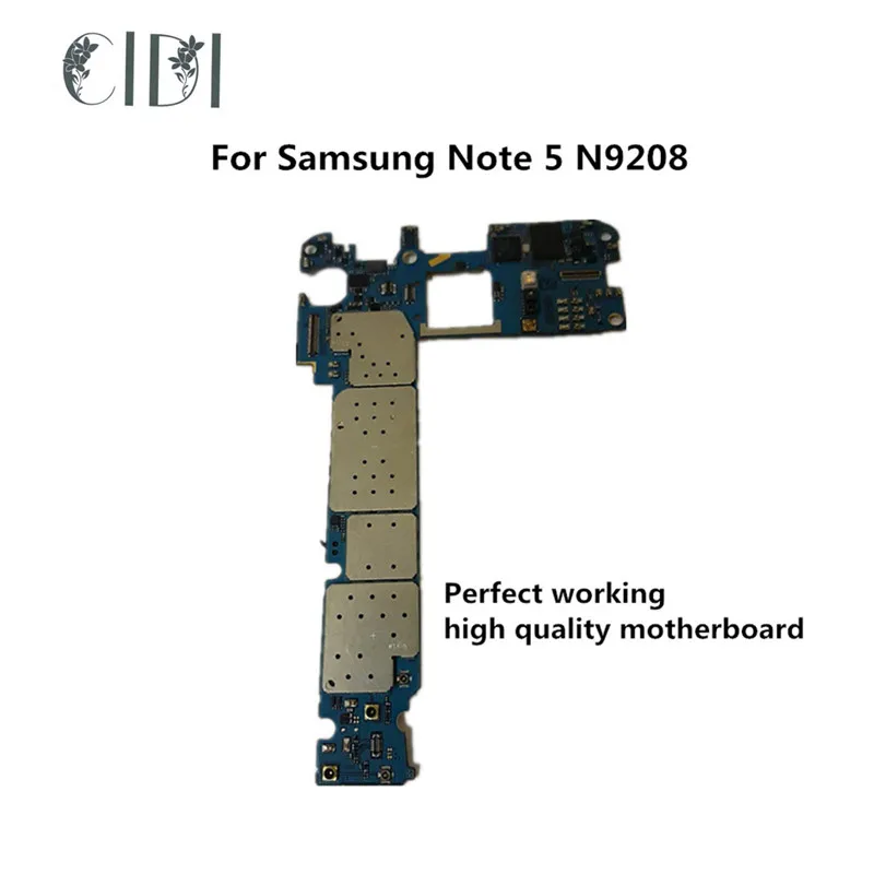 Марка CIDI используется оригинальная материнская плата для Samsung Note 5 N9208 разблокированная материнская плата, логическая плата протестированная пластина