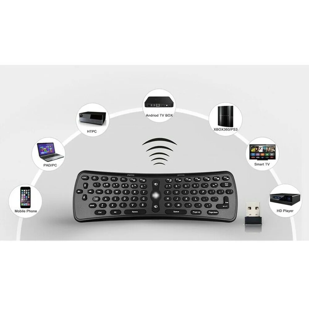 Новинка Высокое качество USB 2,0 интерфейс 6 оси 2,4 ГГц беспроводной гироскоп мини мышь T6 клавиатура для ПК/Android Smart tv