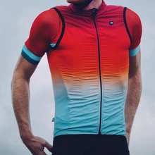 Лучшее качество градиентная расцветка; Высота Велосипеды жилет супер легкий ветрозащитный Велосипеды Жилет классный дизайн Велосипеды жилетка, легко носить с собой