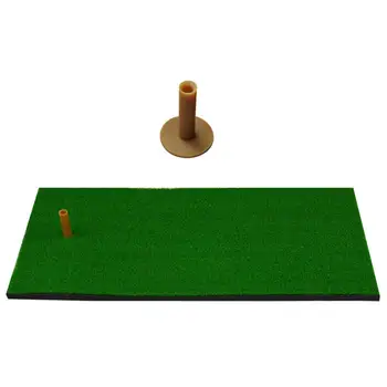 

60x30cm Protable Outdoor/Indoor Golf Practice Mat Golfs Training Aids Golf Practice Hitting Mat with Tees Faux Grass Pad Cushion