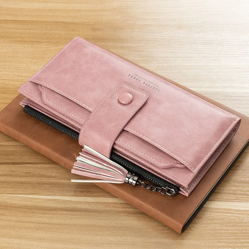 

2020 Women Wallets Fashion Long Clutch Bag Top Quality Credit Card Holder Female Coin Purses Zipper Brand Wallet Women classics