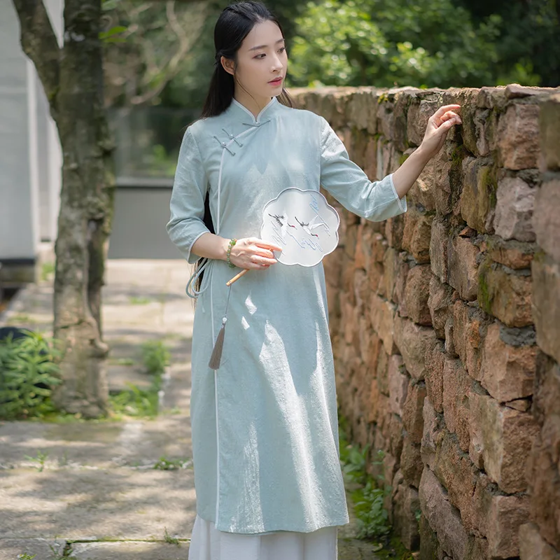 Женское платье Чонсам hanfu винтажное в ретро стиле|Чонсамы| |