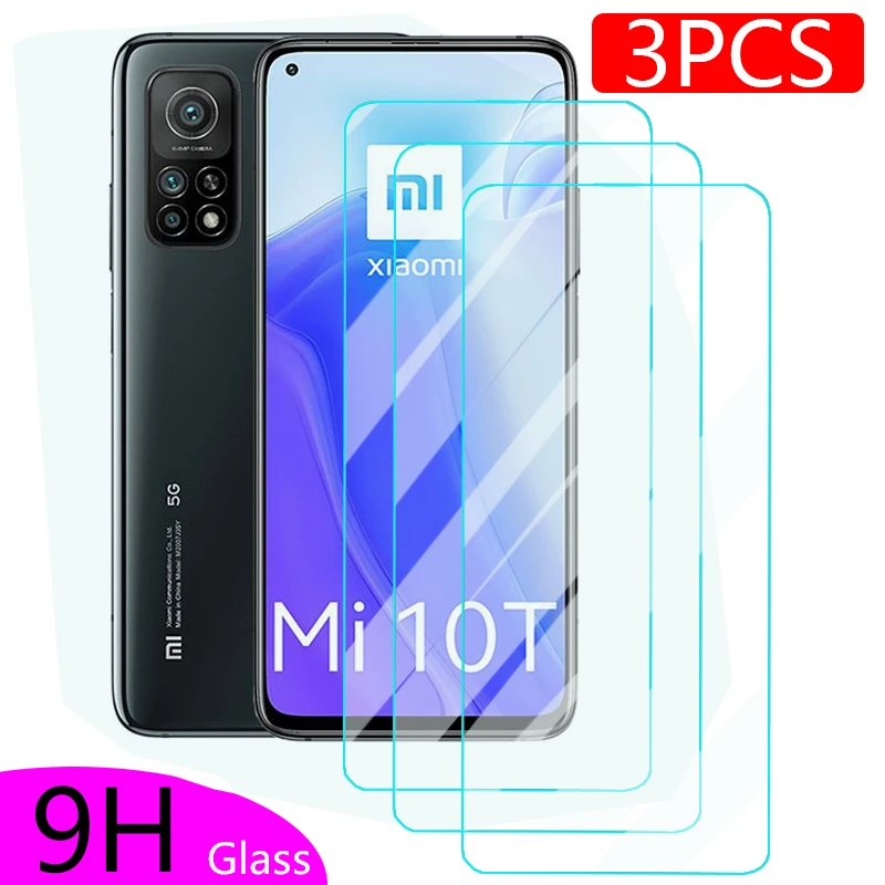 3 pcs Protective Glass for Xiaomi Mi 10T Tempered Film on Redmi Note 10 Pro Max 10S Mi10 T Lite 5G Mi10t 10tpro Screen Protector mobile phone screen protector