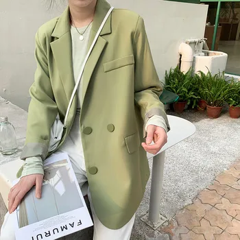 

HziriP OL Formal Fashion Blazer Women Coat 2020 New Autumn Elegant Chic Cardigan Tops Loose Suit Jacket Female Casual Blazers