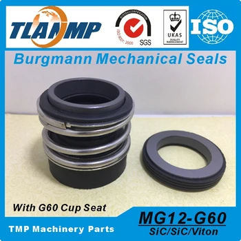 

MG12/30-G60 Burgmann Rubber Bellow TLANMP Mechanical Seals with G60 stationary seat- MG12-30 (Material:SIC/S/VIT)