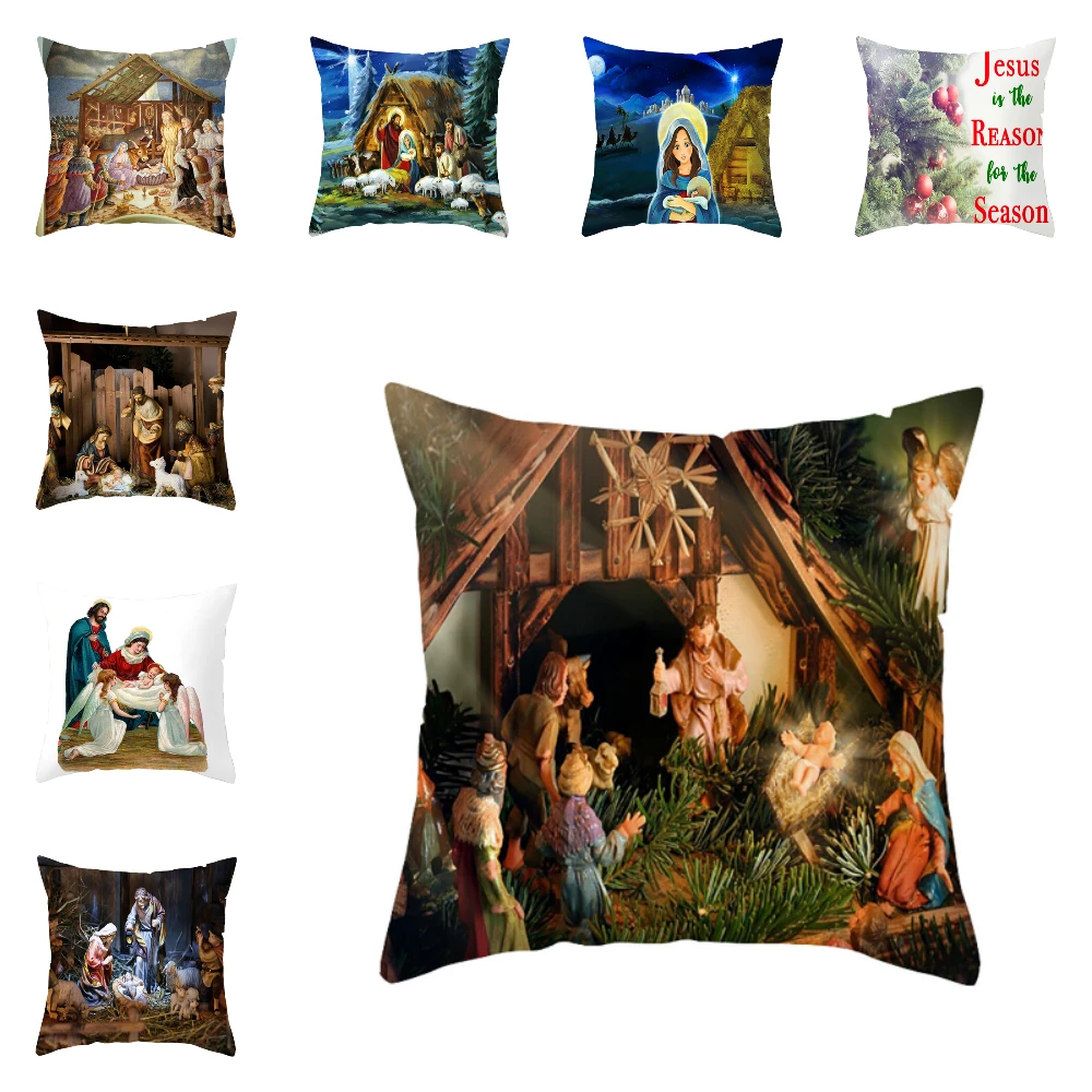 Lychee чехол для подушки серии Jesus 45x45 см, Винтажный чехол для подушки для спальни, дома, дивана, наволочка