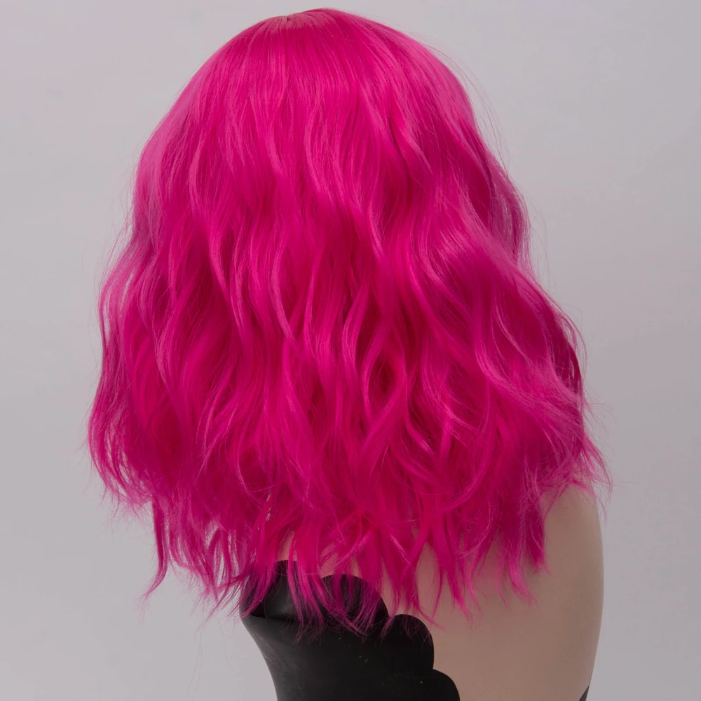 Кудрявый парик женщина короткий фиолетовый синтетические парики для женщин термостойкие косплей волосы - Цвет: F8
