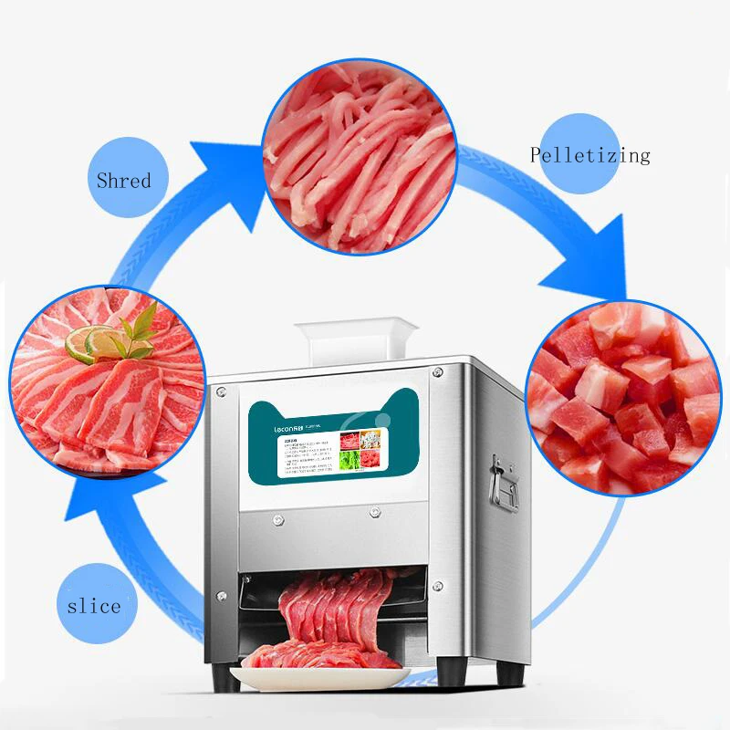 Электрический рещущий шлифовальный станок для мяса из нержавеющей стали, автоматический слайсер для мяса