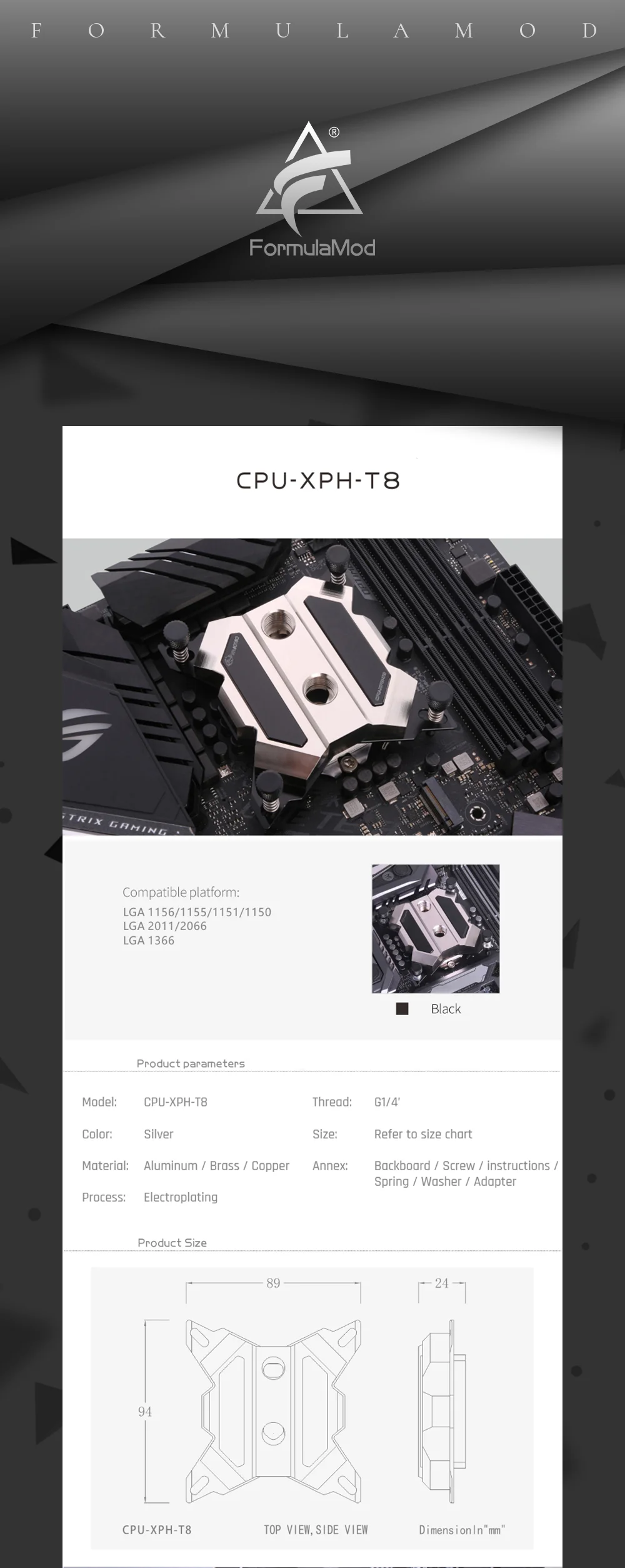 Bykski cpu-XPH-T8 cpu водяные блоки охлаждения для Intel Lga115x/2011/2066 полностью Металлическая механическая система бабочка микроводный I7