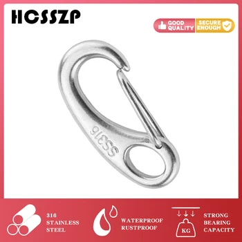 

Marine Egg Eye Shape Spring Snap Stainless Steel Hooks Boat Accessorise Hiking Carabiner Quick Release Dog Bolted Hook