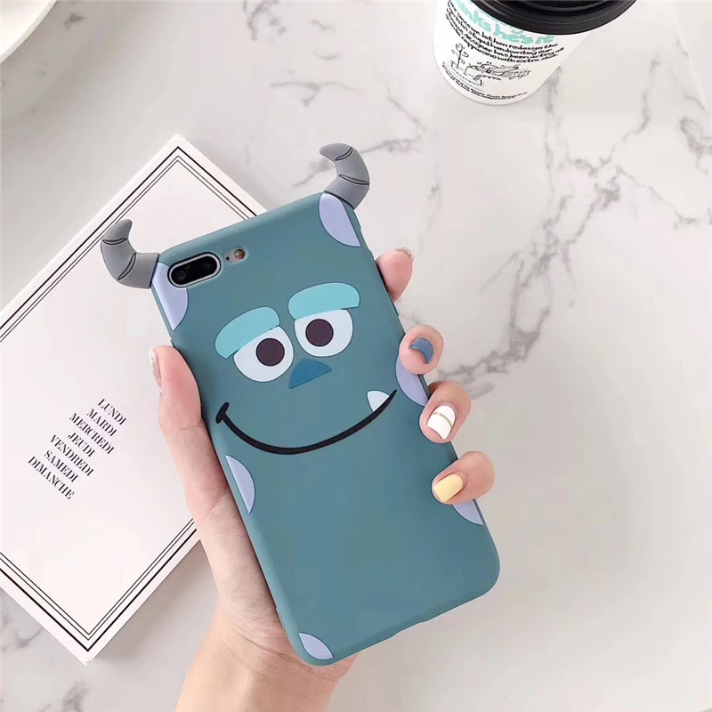 Sulley Toy Чехол с единорогом для iPhone 7 Minnie Puppy Dog, мягкий силиконовый 3D игрушечный чехол для iPhone 6 6s 7 8 Plus X XR XS 11 Pro Max Coque Funda - Цвет: Sulley Toy