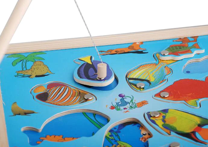 New Fishing Toy Set Suit Magnetic Toys Baby Children Gifts Toys Christmas Year Board Water for Fishing Play New Wooden