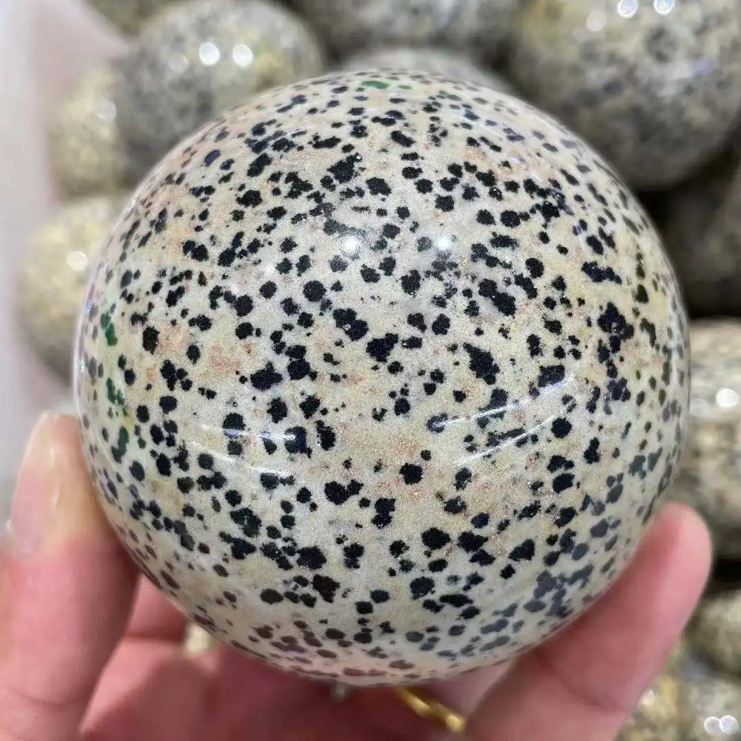 30-100 mm Natural Dalmation Jasper Sphere Crystal Globe Ball Chakra Healing Reiki Stone Carved 1pcs 3
