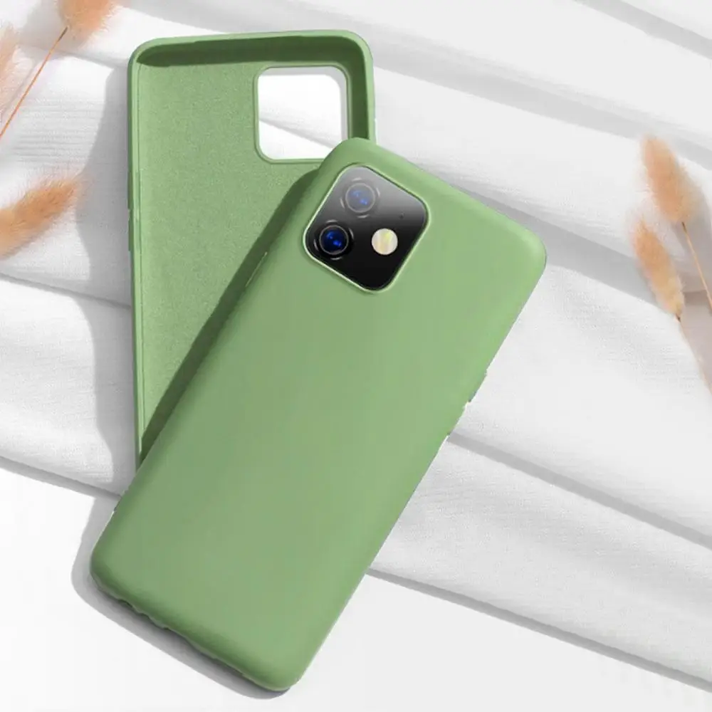 Армейский зеленый Жидкий Силиконовый ТПУ чехол для телефона iPhone11 Pro Max мягкий чехол для телефона чехол для iPhone 11 Pro max - Цвет: Армейский зеленый