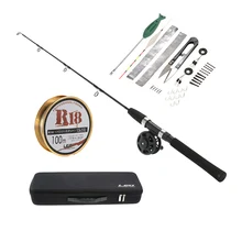 Жесткая удочка и Катушка комбинированный набор ледяная Удочка с леской 100 м, крючки, аксессуары