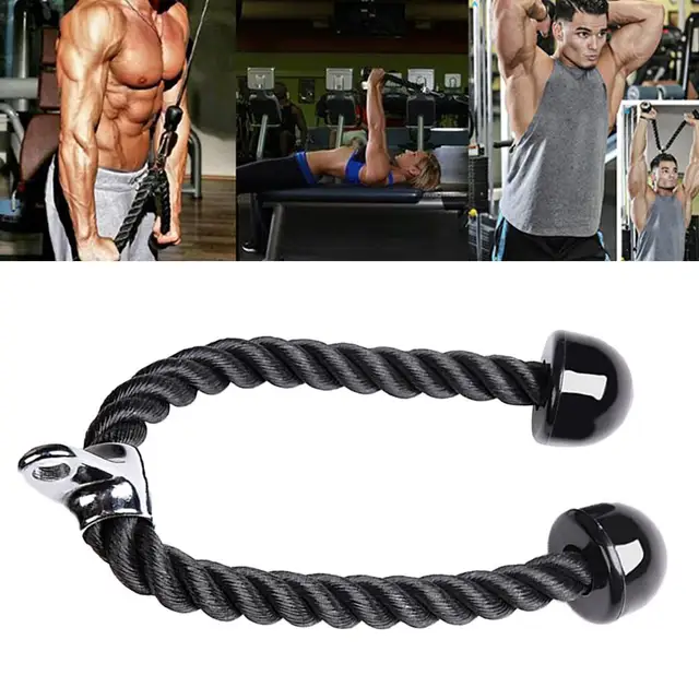 US $13.87 Biceps Triceps Muscle Tension Rope Fitness Cable Pull Down Resistance Band Muscle Training Fitness