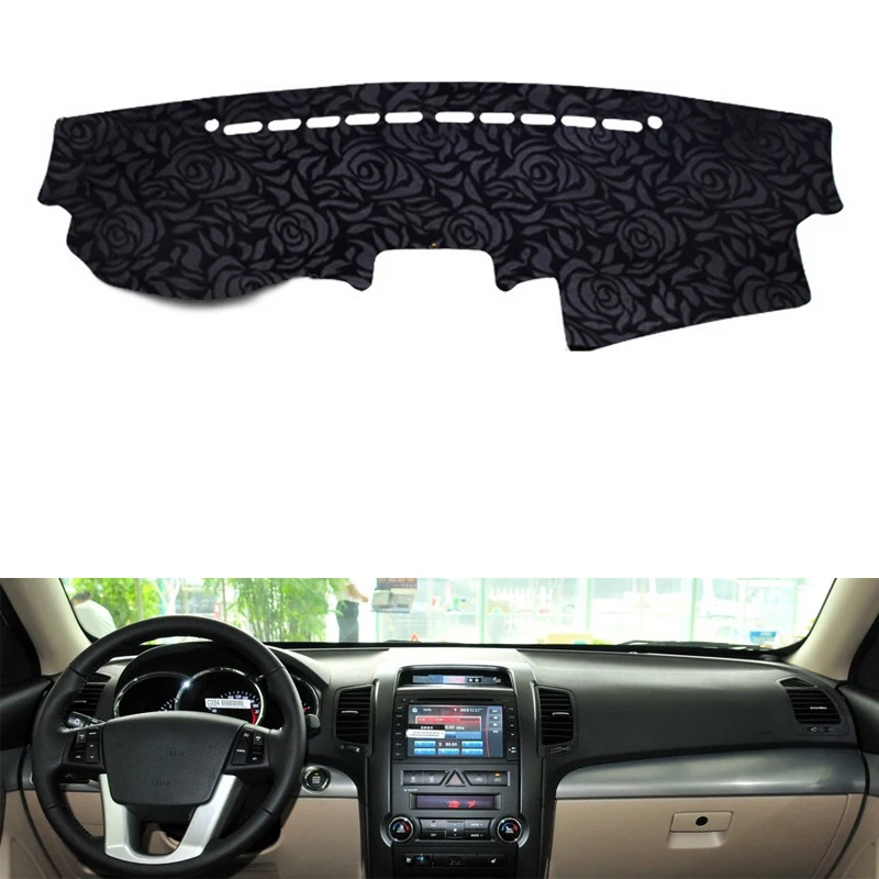 Роза шаблон для Kia sorento 2009 2010 2011 2012 крышка приборной панели наклейки для автомобиля декоративные аксессуары для автомобиля интерьерные наклейки для автомобиля