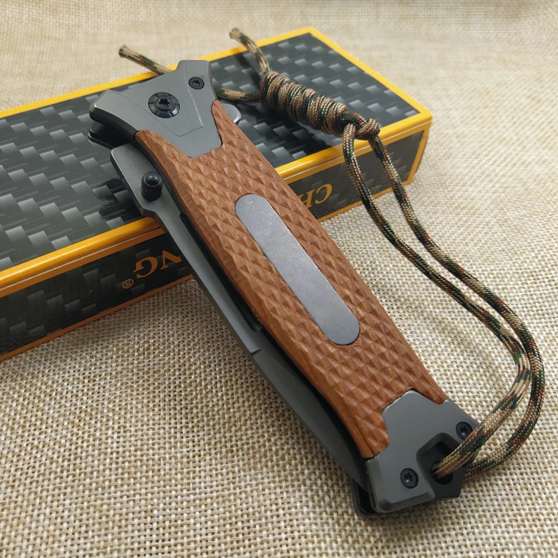 Складной нож G10 коричневый охотничий с ручкой для выживания охоты использования