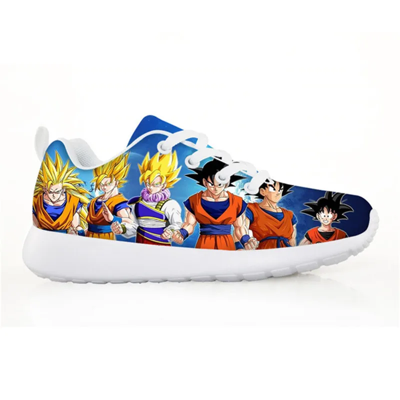 Nopersonality/Детские кроссовки с персонажами из аниме «Dragon Ball Z»; удобная Осенняя легкая обувь на плоской подошве для мальчиков; детская обувь для бега с героями мультфильмов - Цвет: H2372BN