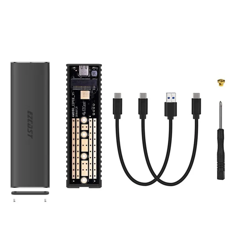  M.2 NVME SSD Gehäuse Adapter USB 3.1 Gen 2 Zu NVME PCI-e M-Schlüssel Solid State Drive Externes Geh