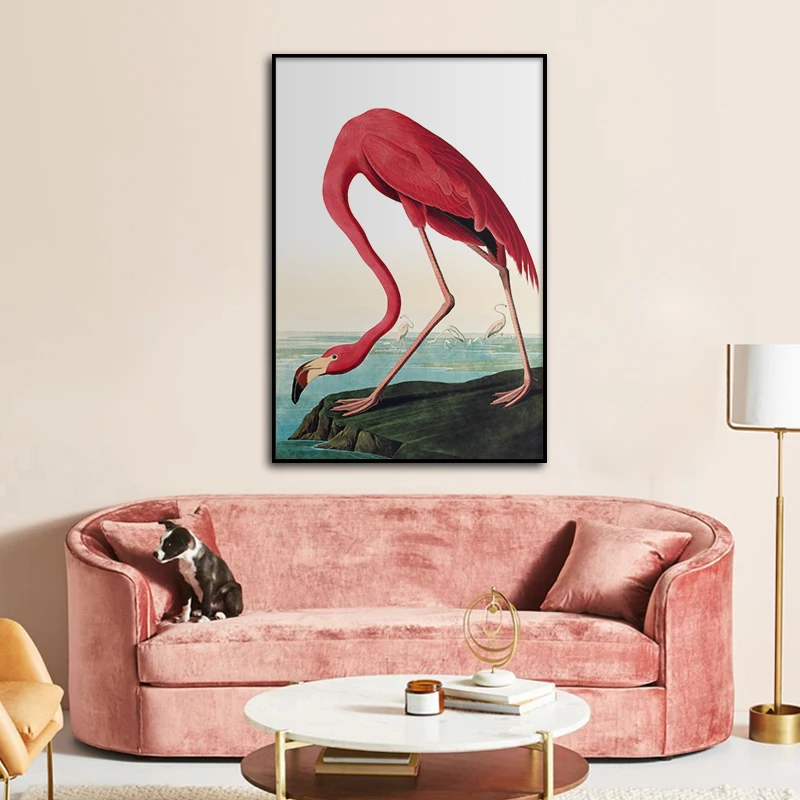 Nordic-Animal-Bird-Flamingo-A4-A3-Canvas-Art-Painting-Print-Poster-Picture-Living-Room-Bedroom-Retro (1)